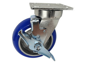 Kingpinless Caster, Kinetic Wheel W/ Top Lock Brake